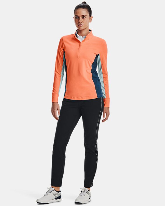 Sweat UA Storm Midlayer ½ Zip pour femmes, Orange, pdpMainDesktop image number 2